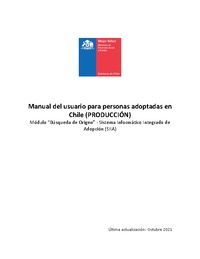 Manual de usuario: Personas adoptadas en Chile que buscan a su familia de origen