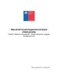 Manual de usuario: Postulante a adopción en el extranjero