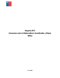 Reporte N°4 Instancias entre Colaboradores Acreditados y Mejor Niñez