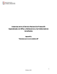 Instancias entre el Servicio Nacional de Protección Especializada a la Niñez y Adolescencia y los Colaboradores Acreditados