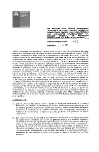 Resolución Exenta N°470: Aprueba documento de apoyo técnico: Modelo de Prevención de Delitos y gestión de riesgos para organismos colaboradores del Servicio Nacional de Protección Especializada a la Niñez y Adolescencia.