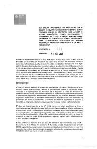 Resolución Exenta N°941 del 22 de agosto de 2023 que declara inadmisibles las propuestas que se indican y declara parcialmente desierto el quinto concurso público de proyectos para la línea de acción Diagnóstico Clínico Especializado y seguimiento de casos y pericia, específicamente programa de Diagnóstico Clínico Especializado, para colaboradores acreditados del Servicio Nacional de Protección Especializada a la Niñez y Adolescencia