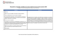 Respuesta a preguntas recibidas en el marco del 4to Concurso de proyectos 2023