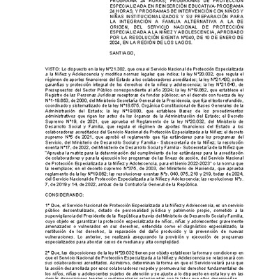 Resolución Exenta Nº372 que resuelve parcialmente el Tercer Concurso Público de Proyectos 2024 en la región de Los Lagos