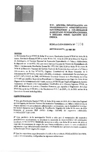 Resolución Exenta N 356 de 2 de mayo 2024 declara firme sanción Multa 20% Fundación CREESER, RLP ANKA, Región de Antofagasta
