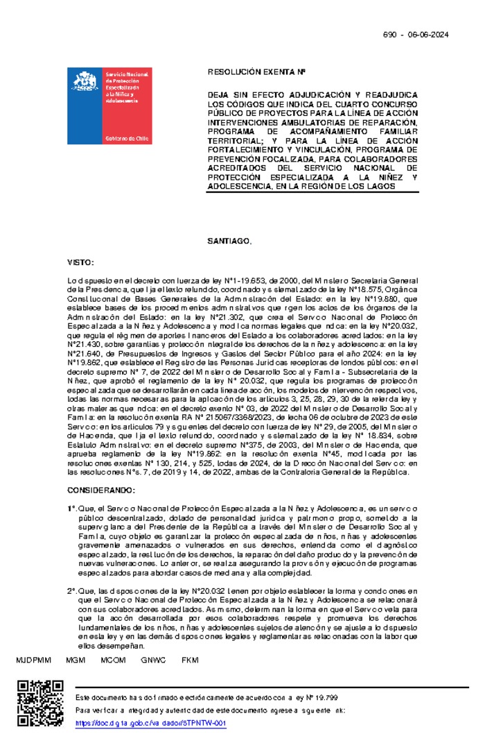 Resolución Exenta N°690