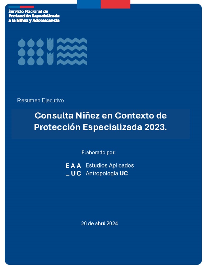 Consulta Niñez en contexto de protección especializada 2023 - Resumen ejecutivo
