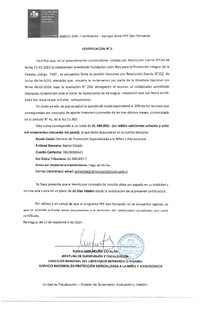 Certificación N°3-2024 y REX N°152-2023 - Multa 20% - Fundación León Bloy - PPF San Fernando - O'Higgins