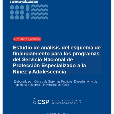 Estudio de análisis del esquema de financiamiento para los programas