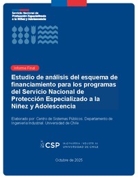 Informe Final: Estudio de análisis del esquema de financiamiento para los programas