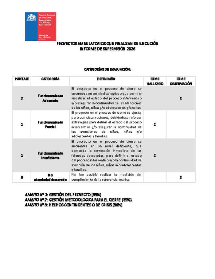 Informe de Supervisión 2026 - Fin ejecución Proyectos Ambulatorios