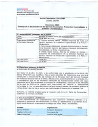 Acta de puntajes de candidatura de los Consejeros y Consejeras electas
