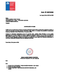 Resolución Exenta N°812 de fecha 26 de septiembre de 2024 de la Dirección Regional de Los Lagos, rebajada por Resolución Exenta N°149, de fecha 4 de febrero de 2026 de la Dirección Nacional del Servicio, declarada firme por Certificación N°1 de 09 de junio de 2026, de la Dirección Regional de Los Lagos.
