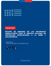 Estudio de demanda de programas ambulatorios- Informe final