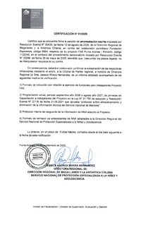 Resolución Exenta N°438 de fecha 12 de agosto de 2026, declarada firme por Certificación N°1 del 10 de septiembre de 2026, ambas de la Dirección Regional de Magallanes y la Antártica Chilena.