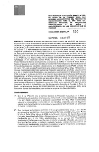 Resolución Exenta N° 590 :