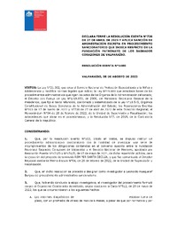 Resolución Exenta 1480 del 08-08-2023 sanción a Fundación Patronato Sagrados Corazones De Valparaíso